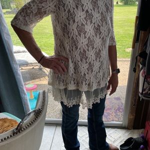 Beautiful, lined lace shirt